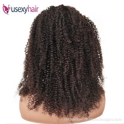 Virgin brazilian hd lace front kinky curly hair wigs wholesale price human frontal lace wigs 100% virgin human hair afro wig